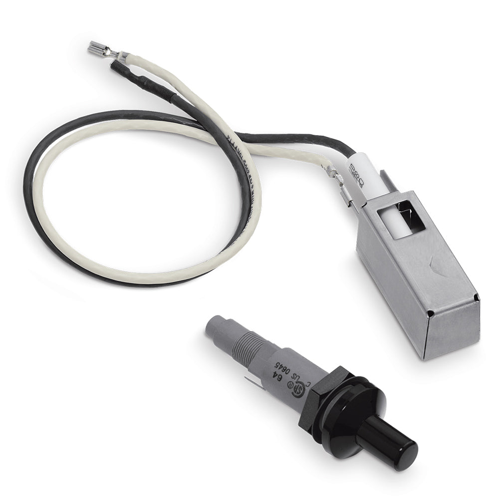 Weber igniter kit with metal module, black igniter, and wiring harness
