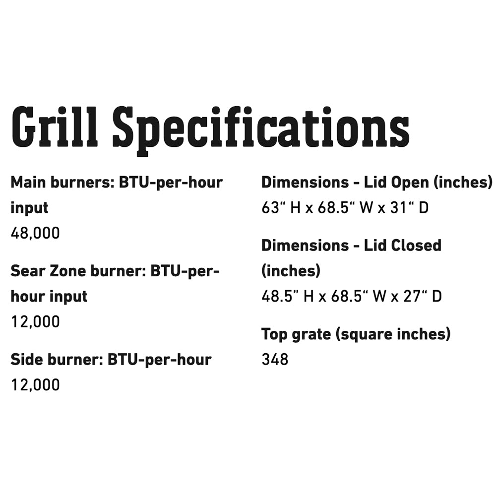 Weber Genesis 4-Burner Freestanding Gas Grill with Sear Burner and Side Burner (WEB-E-S-435)