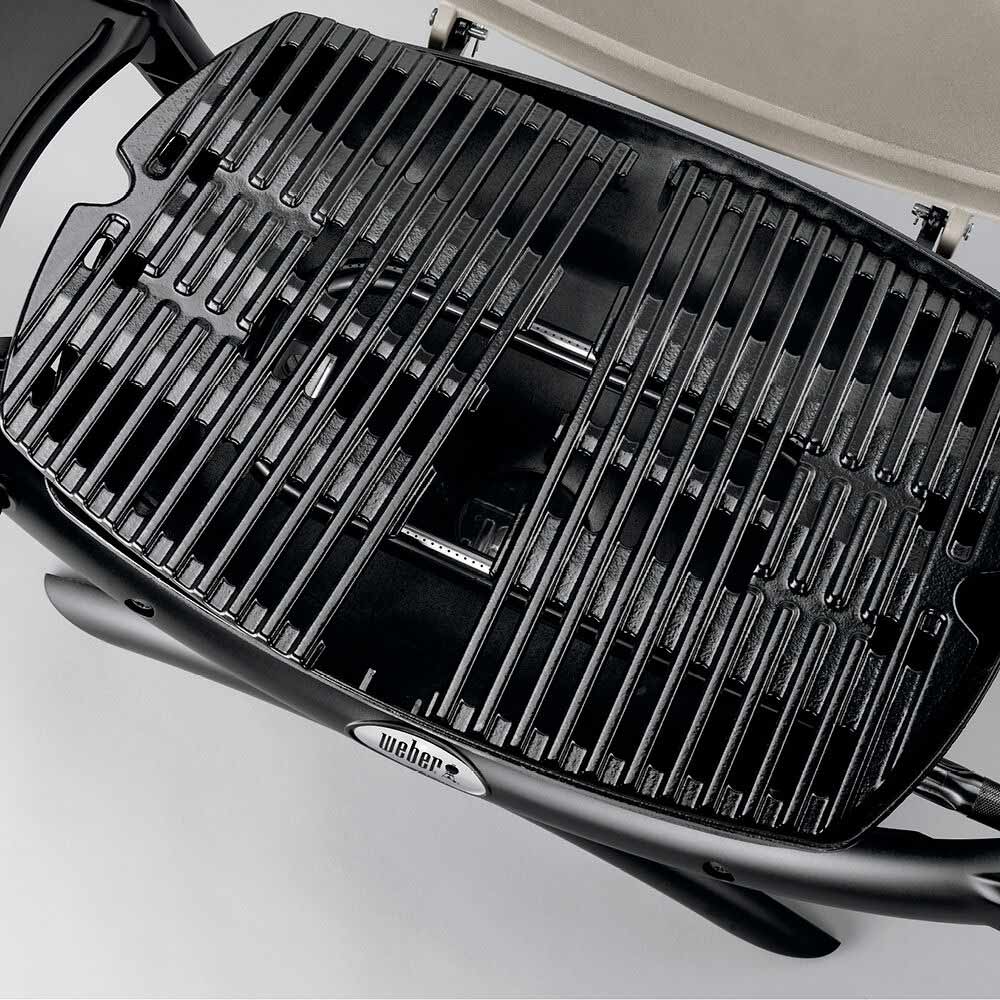 Weber Q1200 Portable Propane Gas Grill with Side Tables (WEB