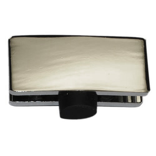 Chrome replacement clip with black mounting base for round wind guard