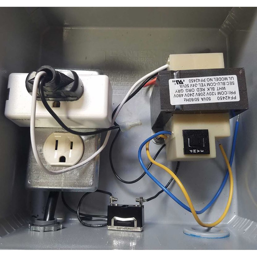 WiFi remote control kit with wiring harness, black module, and connectors