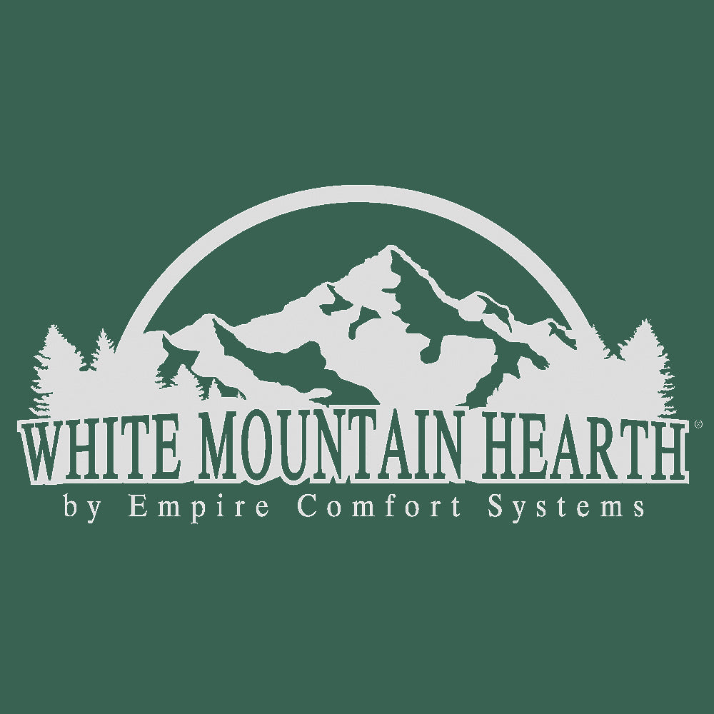 White Mountain Hearth replacement control cover with mountain logo graphic