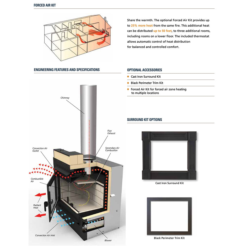 Superior EPA Certified 20-Inch Wood Burning Fireplace