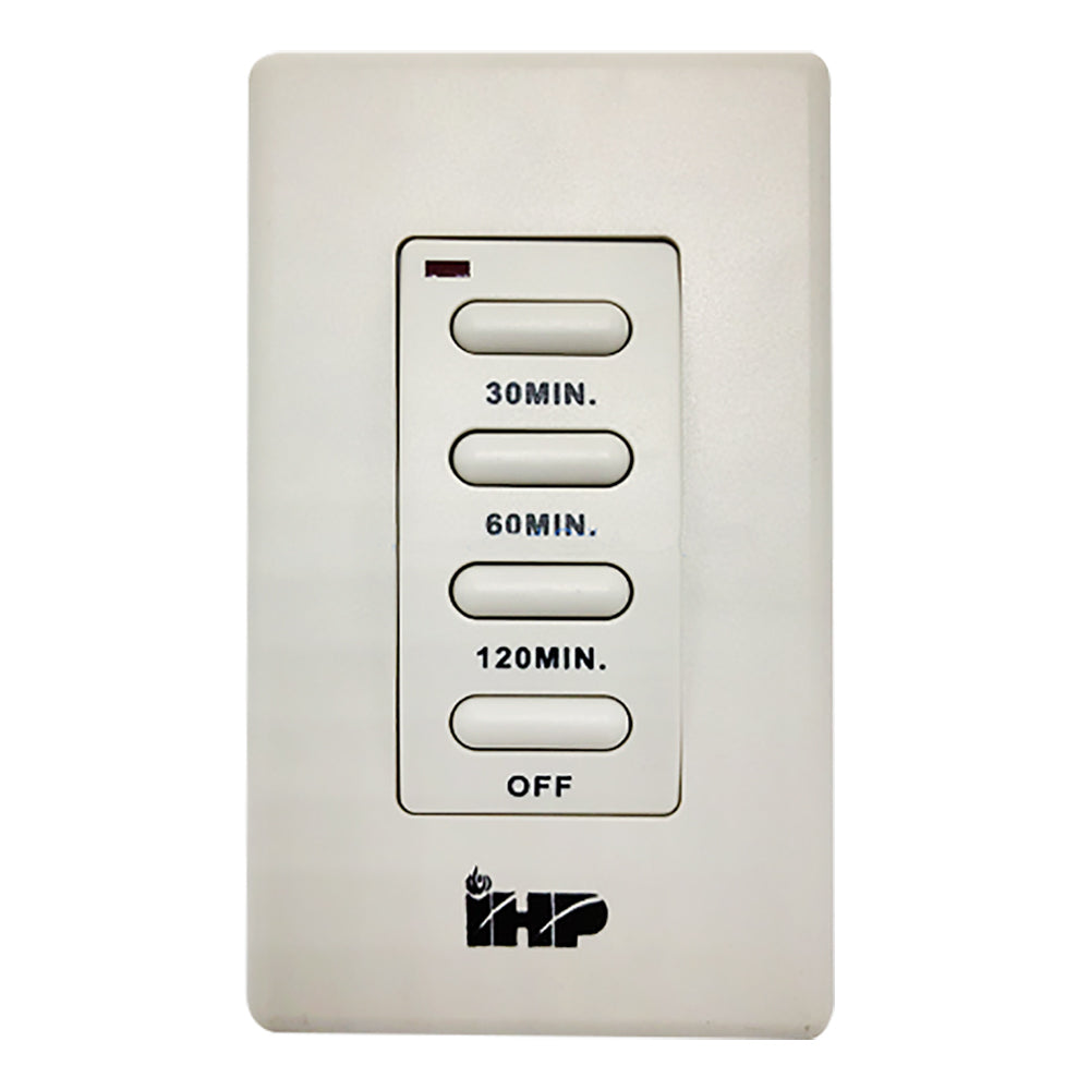 Wall-mount countdown timer switch with 30/60/120 min and OFF buttons