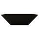 Black concrete gas fire bowl, smooth trapezoid shape with flared top