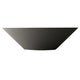 Dark concrete gas fire bowl with wide rim, curved bowl shape