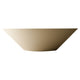 Concrete gas fire bowl, round rim view with smooth light concrete finish