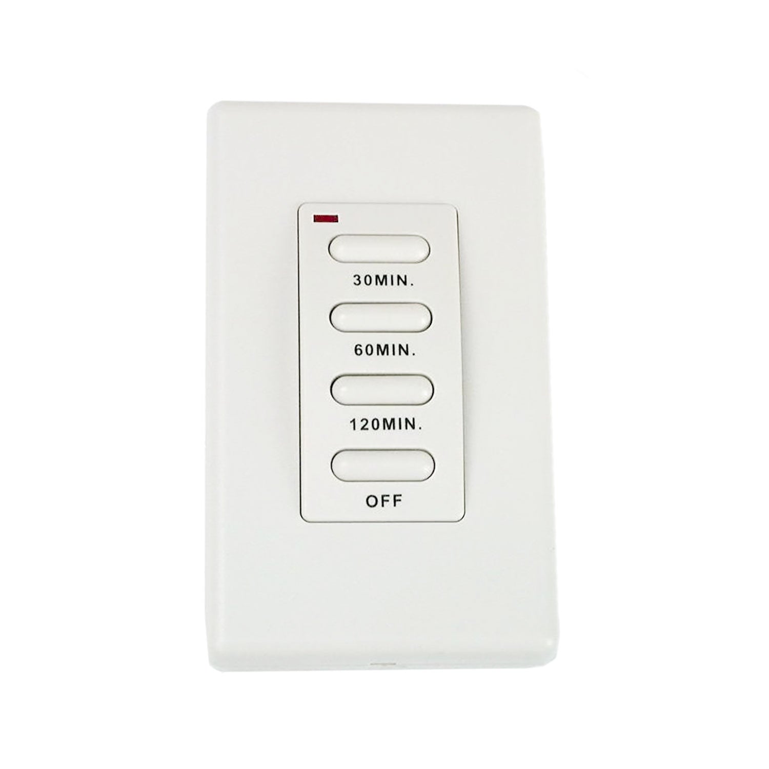 White wall timer remote with 30/60/120 min buttons and OFF switch