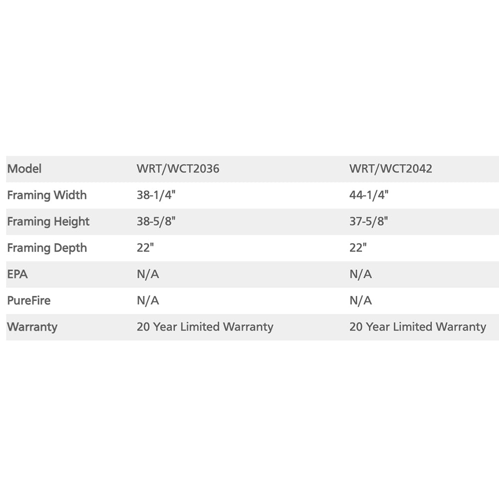 Superior 36-Inch Wood Burning Fireplace (WT2036)