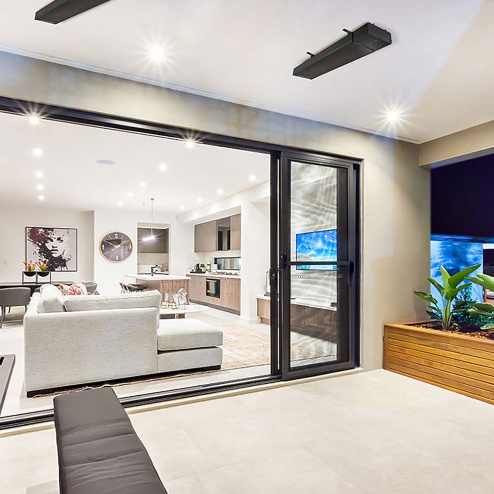 HEATSTRIP Enhance 240V Outdoor Electric Patio Heater with Glass Front Panel