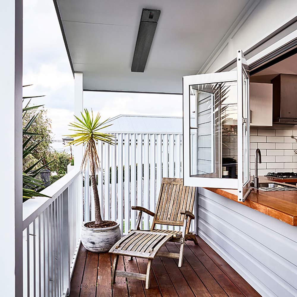 HEATSTRIP Classic 240V Outdoor Electric Patio Heater, Black