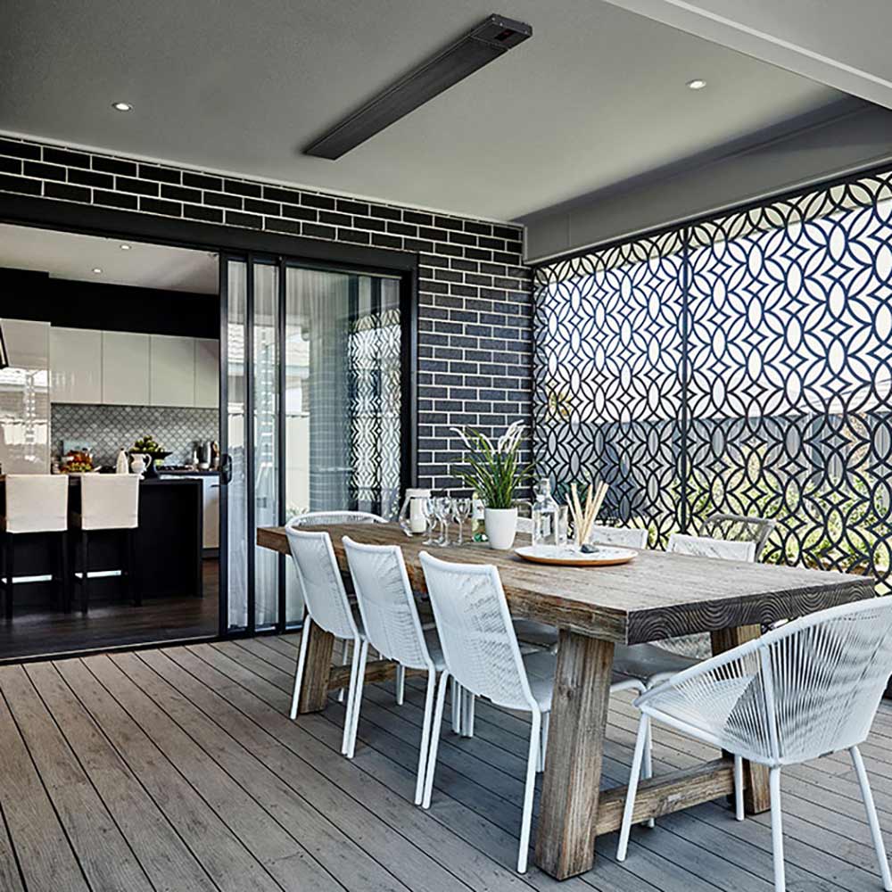 HEATSTRIP Classic 240V Outdoor Electric Patio Heater, Black