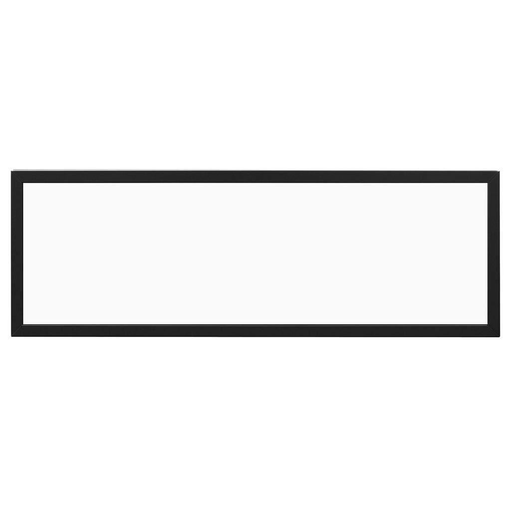 Black metal fireplace trim frame with thin inner border