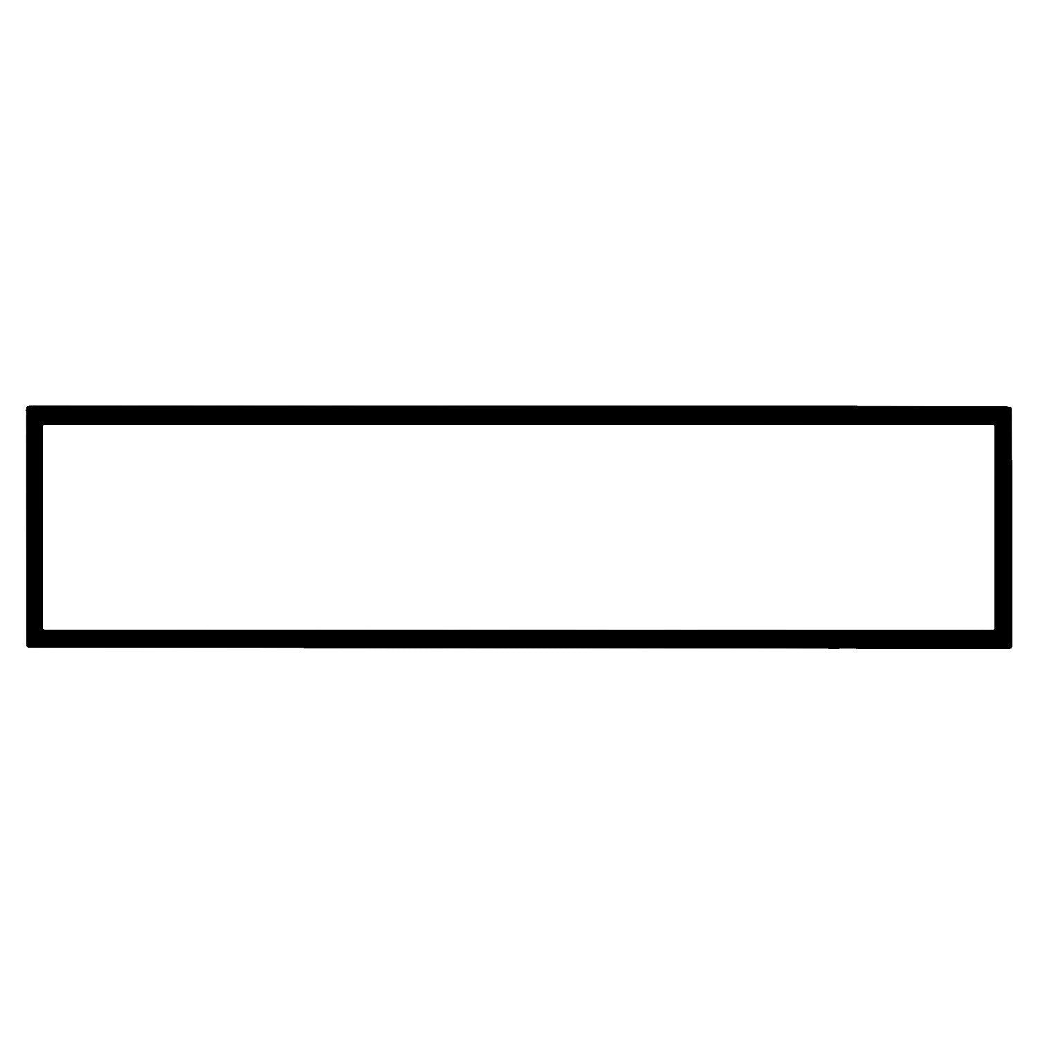 Black metal fireplace trim frame, clean rectangular opening