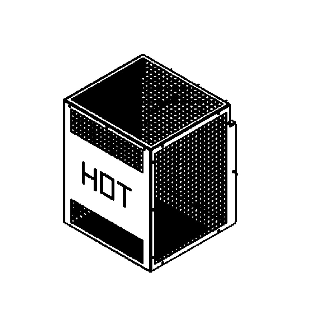 Chimney vent safety cage with perforated metal mesh and hinged side access