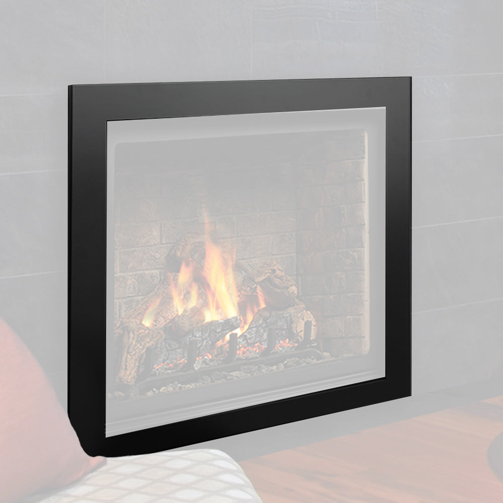 Kingsman Black Hearth Mount Surround for ZVFCV39 Vent-Free Firebox