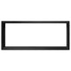 Black surround trim frame for direct vent gas fireplace, rectangular opening