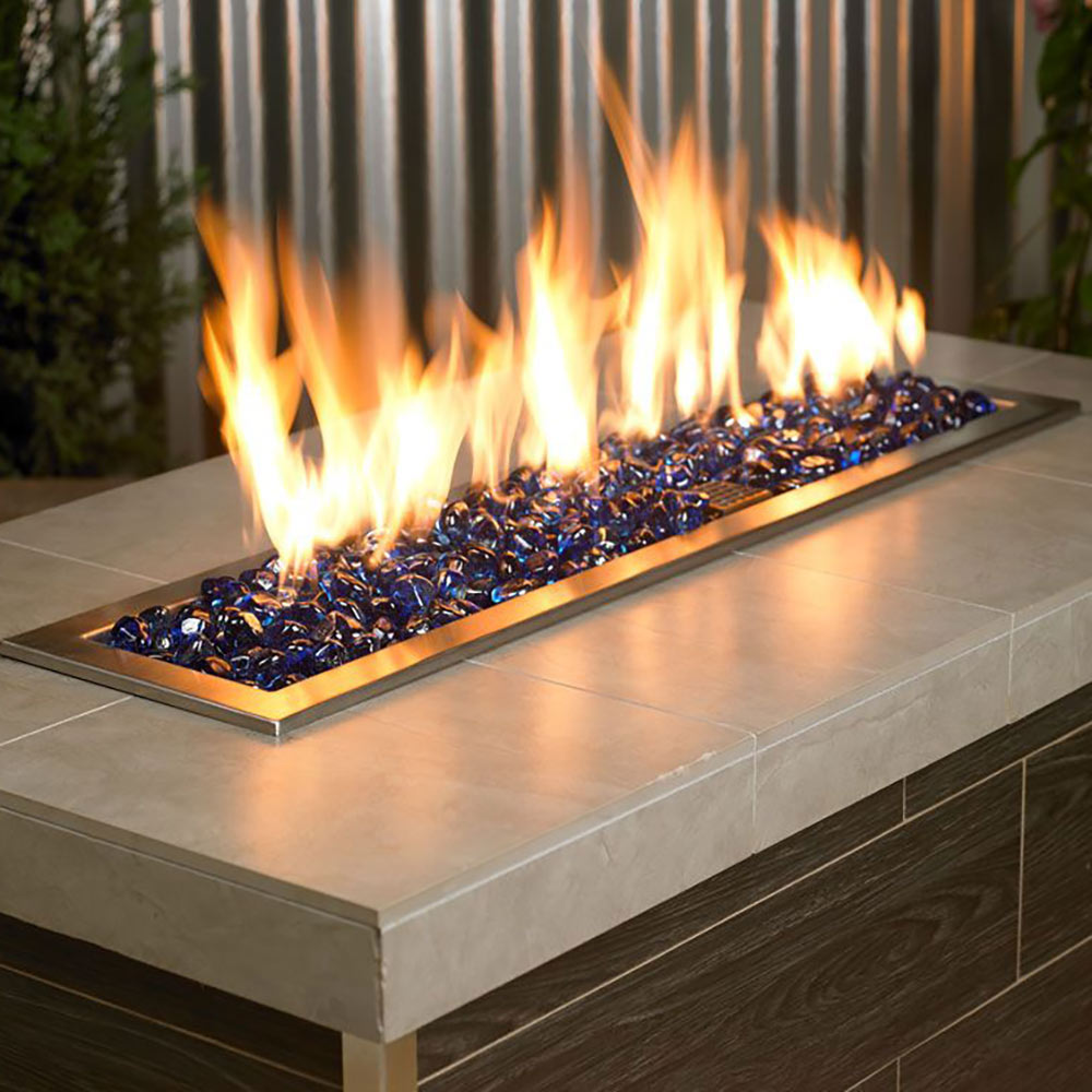 American Fire Glass 1-Inch Zircon Fire Glass, 10-Pounds, Midnight Blue Luster