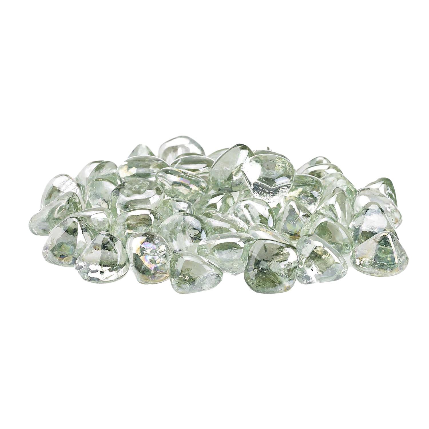 American Fire Glass 1-Inch Zircon Fire Glass, 10-Pounds, Rain Drop Luster