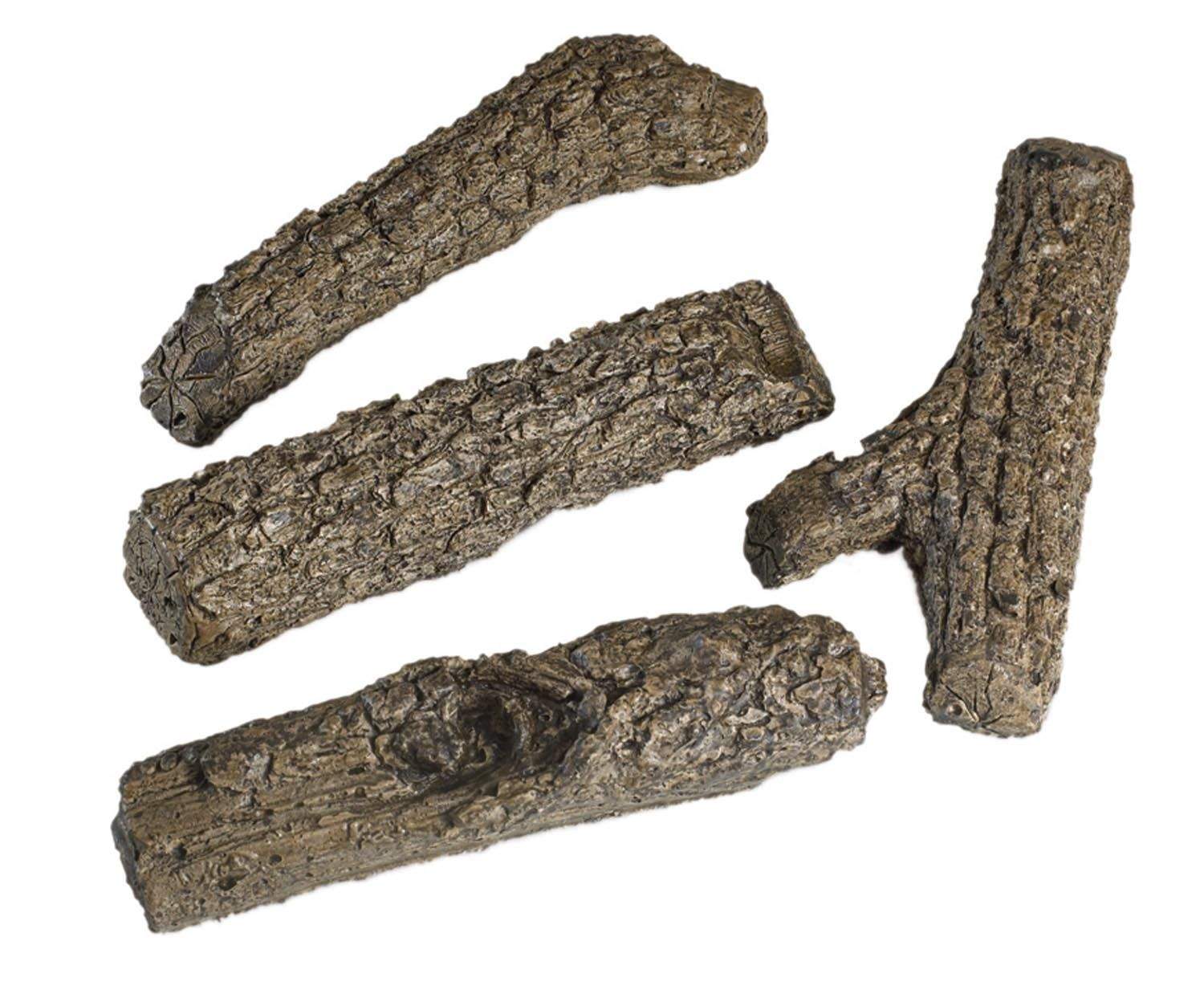 Faux oak branch set, textured bark pieces, 9-inch lengths