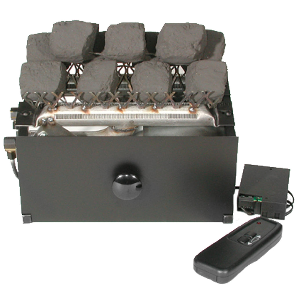 Rasmussen C9A Chillbuster CoalFire Ventless Fireplace Burner Assembly and Coals