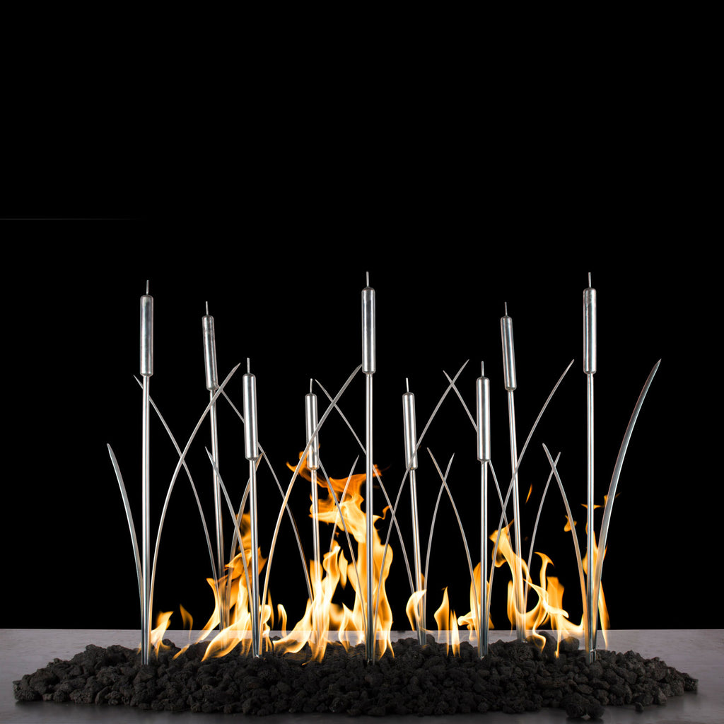 The Outdoor Plus OPT-BB18B Stainless Steel Burning Bush 16-Inch Gas Fire Pit Burner