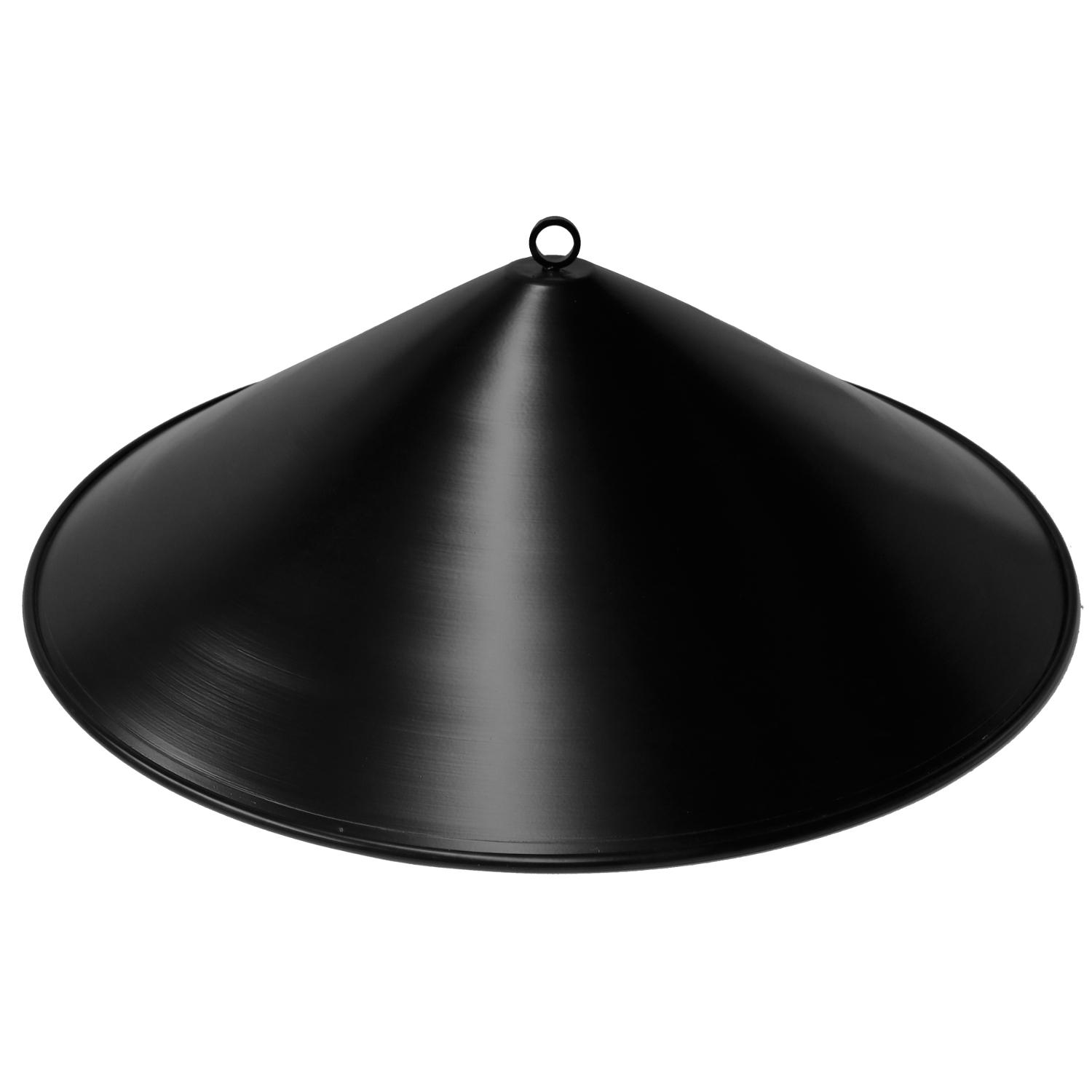 The Outdoor Plus Black Steel Cone Fire Pit Cover, 35-Inch