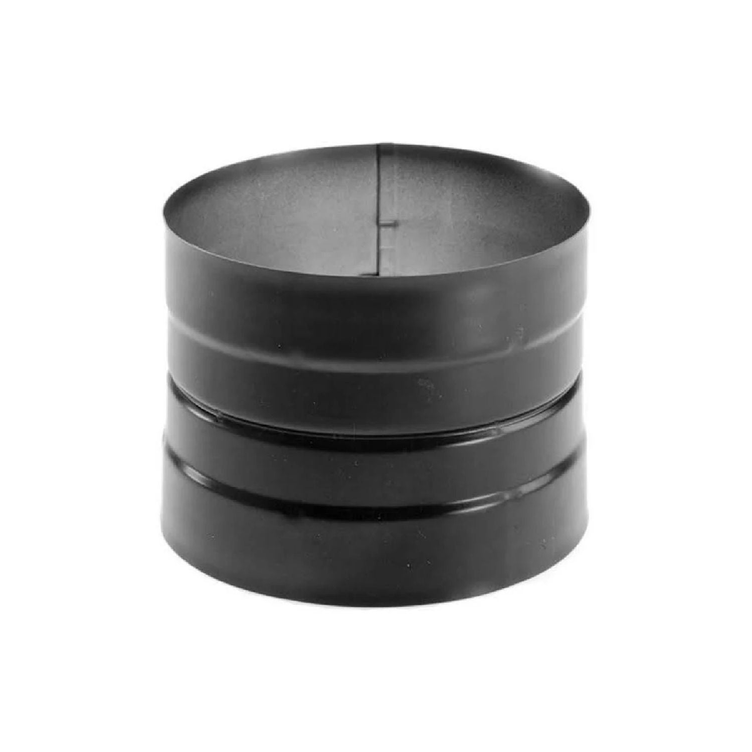 Black double-skirted stovetop adapter with two nested cylindrical sections