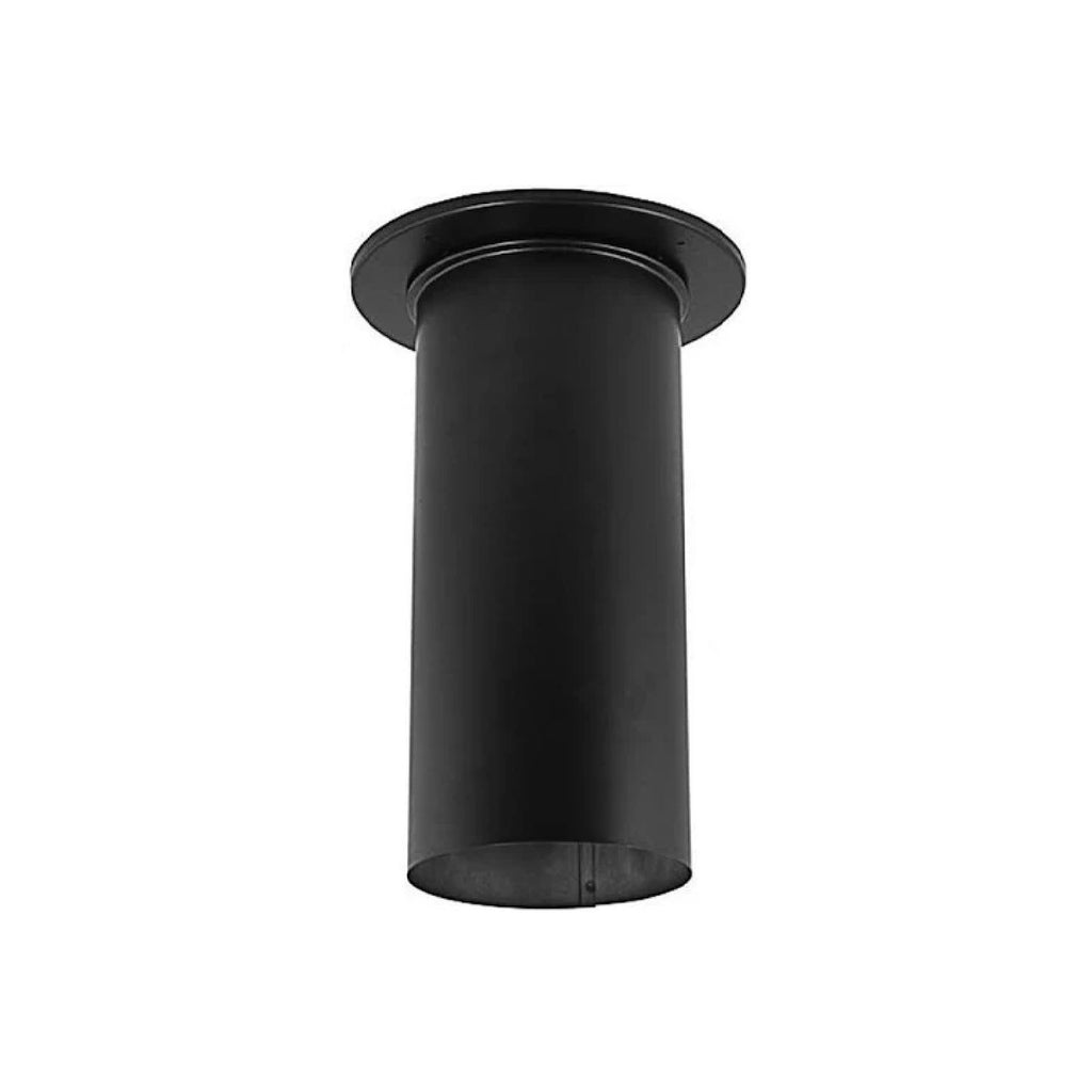Slip connector with trim, dark black cylindrical pipe adapter