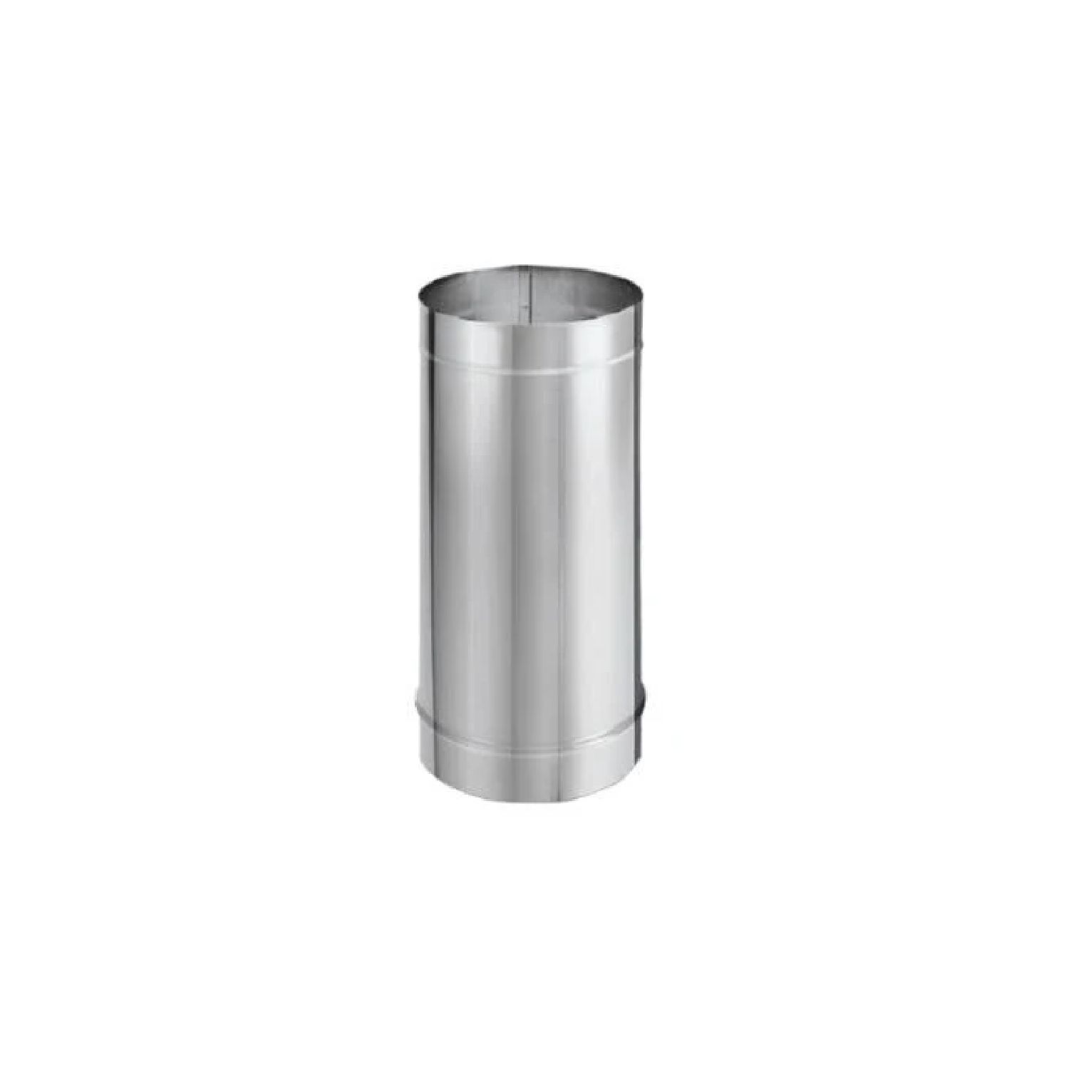 Single-wall stainless steel pipe, 6-inch diameter, black exterior