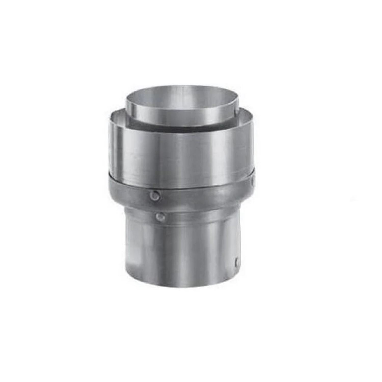 Co-linear flex connector, stainless steel vent coupling with two flanged ends