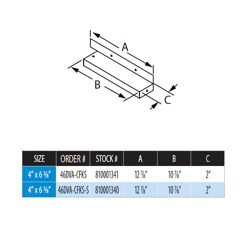 DuraVent 46DVA-CFKS-x DirectVent Pro Counter Flashing - Small, 4x6-5/8-inch Diameter