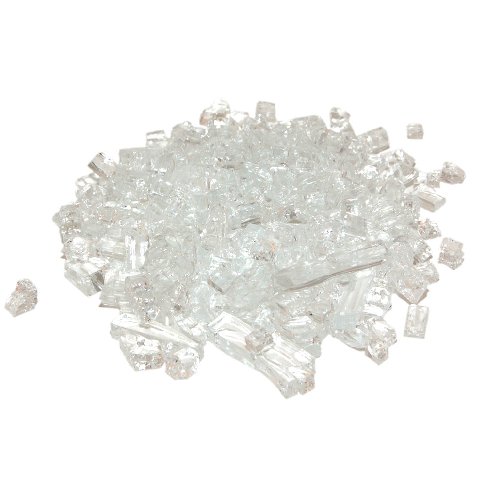 Star Fyre fire glass, clear crushed glass pieces for decorative burners