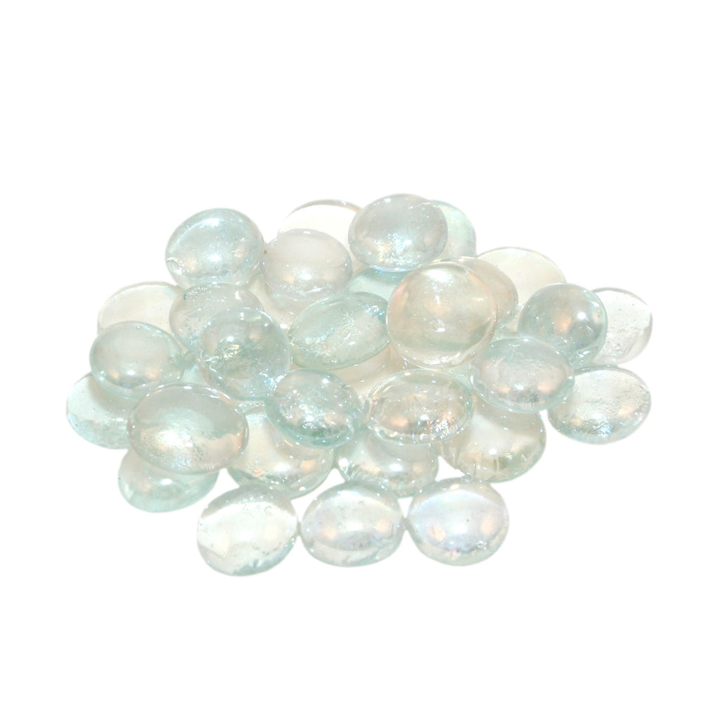 Translucent Glacier Fyre gems, blue glass pebbles