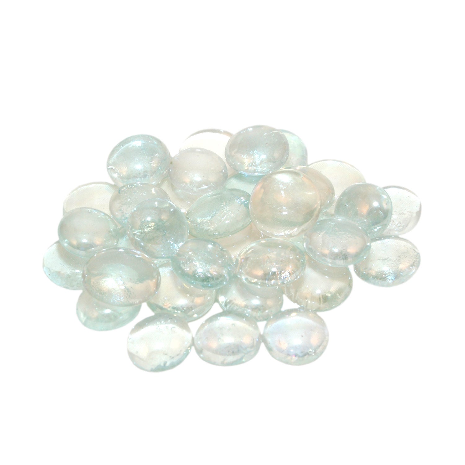 Translucent Glacier Fyre gems, blue glass pebbles