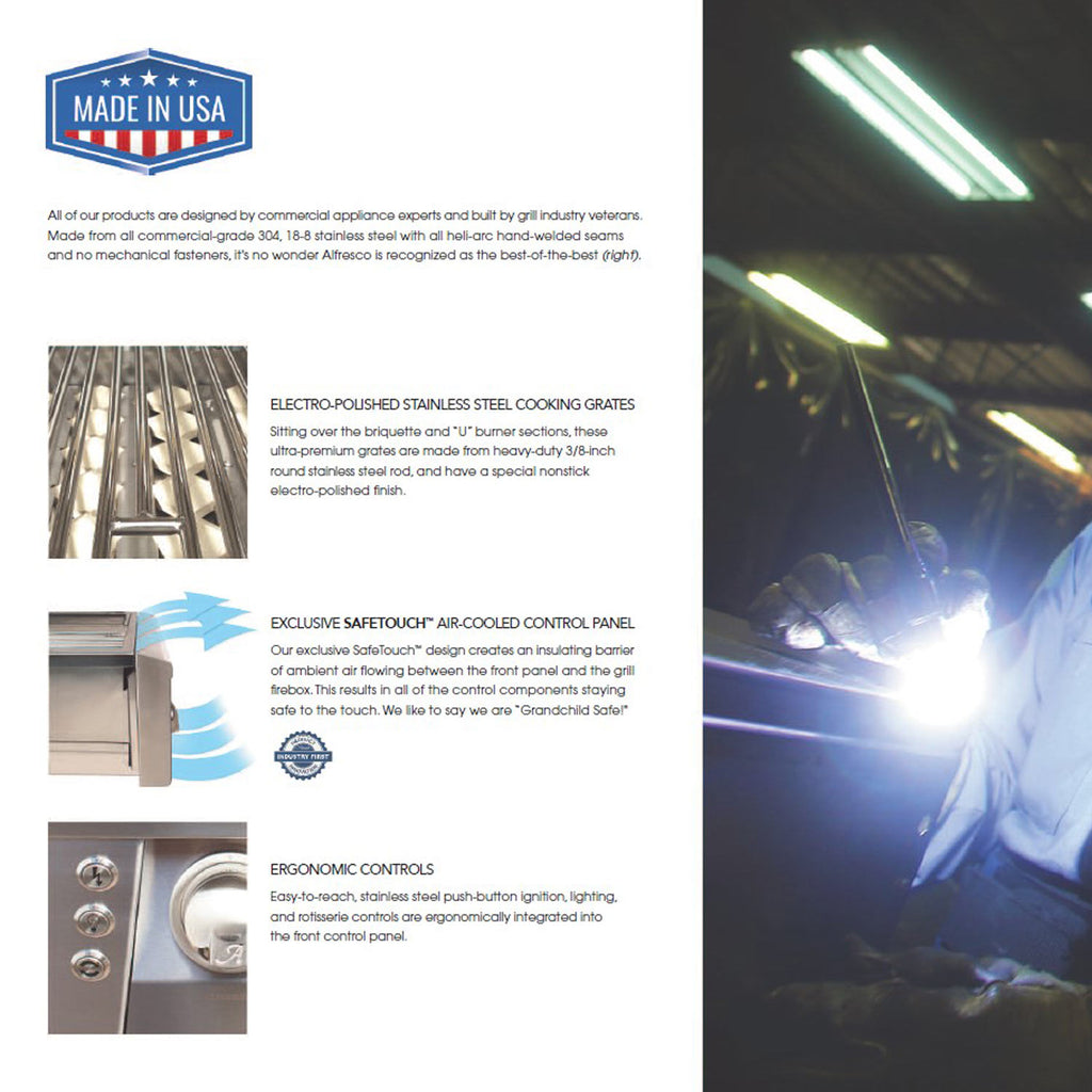 Alfresco ALXE-56BFG Built-In Grill, 56