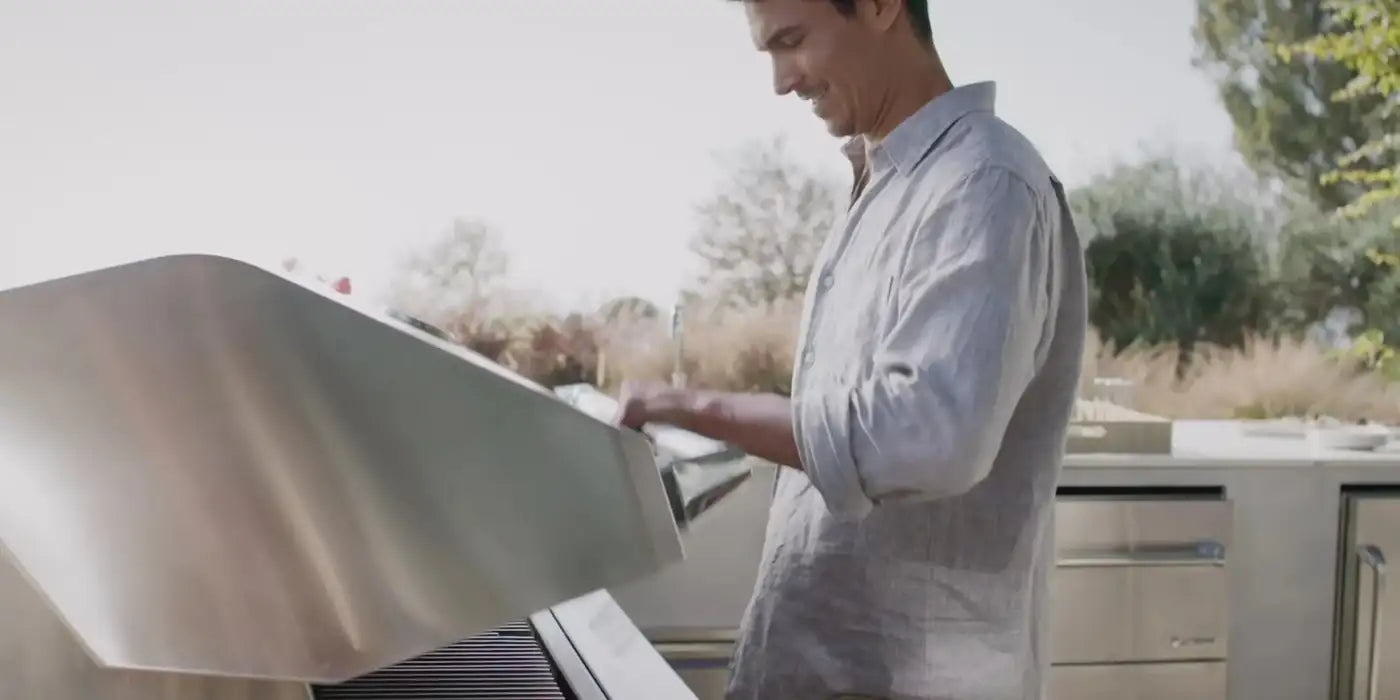 collage of different lifestyle product categories that Spotix carries such as, Luxury Grills, Premium Fire Pits and Luxury Fireplaces