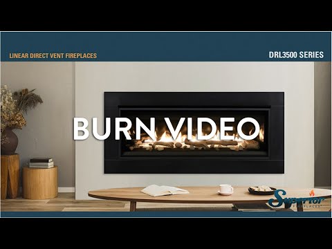 Superior DRL3535 35-Inch Electronic Ignition Direct Vent Gas Fireplace with Remote & Crushed Glass Media