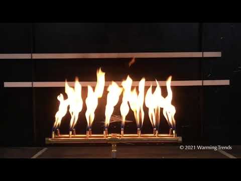 Crossfire by Warming Trends CFBH Match Light H-Style Brass Gas Fire Pit Burner