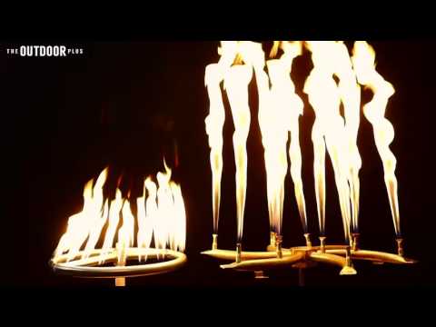 The Outdoor Plus Brass Rectangular H-Shaped Bullet Gas Fire Pit Burner