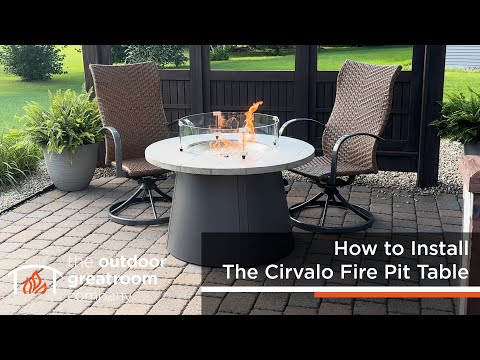 The Outdoor GreatRoom Company Cirvalo Round Gas Fire Pit Table, 42-Inches