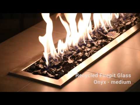 American Fire Glass 3/4-Inch Recycled Fire Glass, 10-Pounds, Onyx