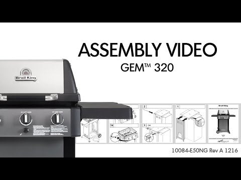 Broil King 814154 Gem 320 3-Burner Grill on 2-Wheel Cart, 24-Inches, Propane