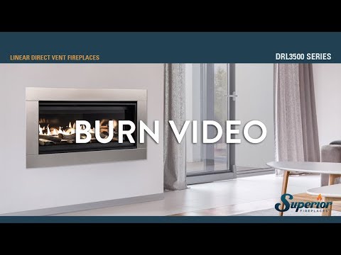 Superior DRL3545 45-Inch Electronic Ignition Direct Vent Gas Fireplace with Remote & Crushed Glass Media