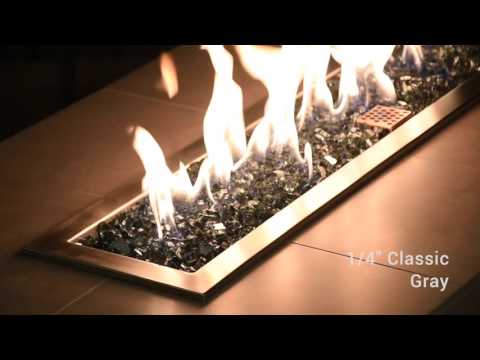 American Fire Glass 1/4-Inch Classic Fire Glass, 10-Pounds, Grey