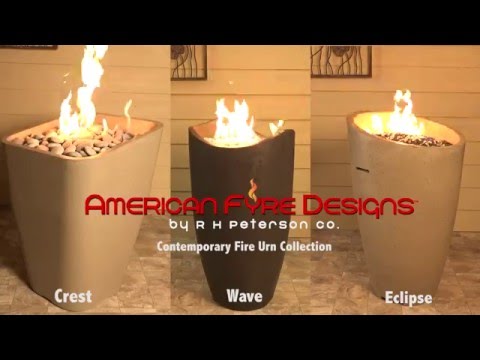 American Fyre Designs Eclipse 23-Inch GFRC Gas Fire Urn with Access Door