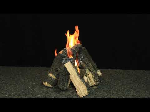 Hargrove Kiva Vented Gas Log Set with Burner Kit and Match Light Ignition, 10-Inch, Natural Gas (HGKIS1005AA)