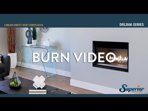 Superior DRL2035 35-Inch Electronic Ignition Direct Vent Gas Fireplace with Crushed Glass Media
