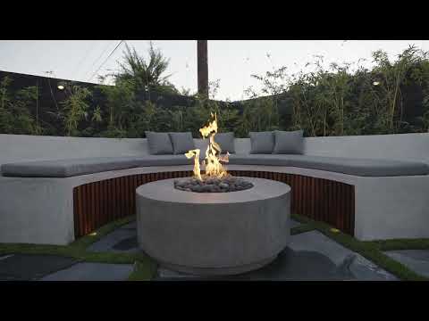 Prism Hardscapes PH-418 Rotondo Concrete Gas Fire Pit, 48-Inch