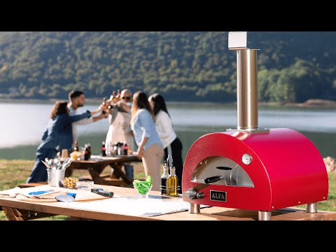 Alfa Moderno Portable Gas Pizza Oven with 31.5-Inch Cooking Station